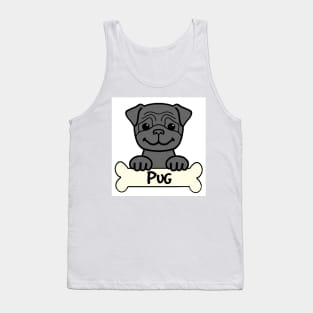 Black Pug Tank Top